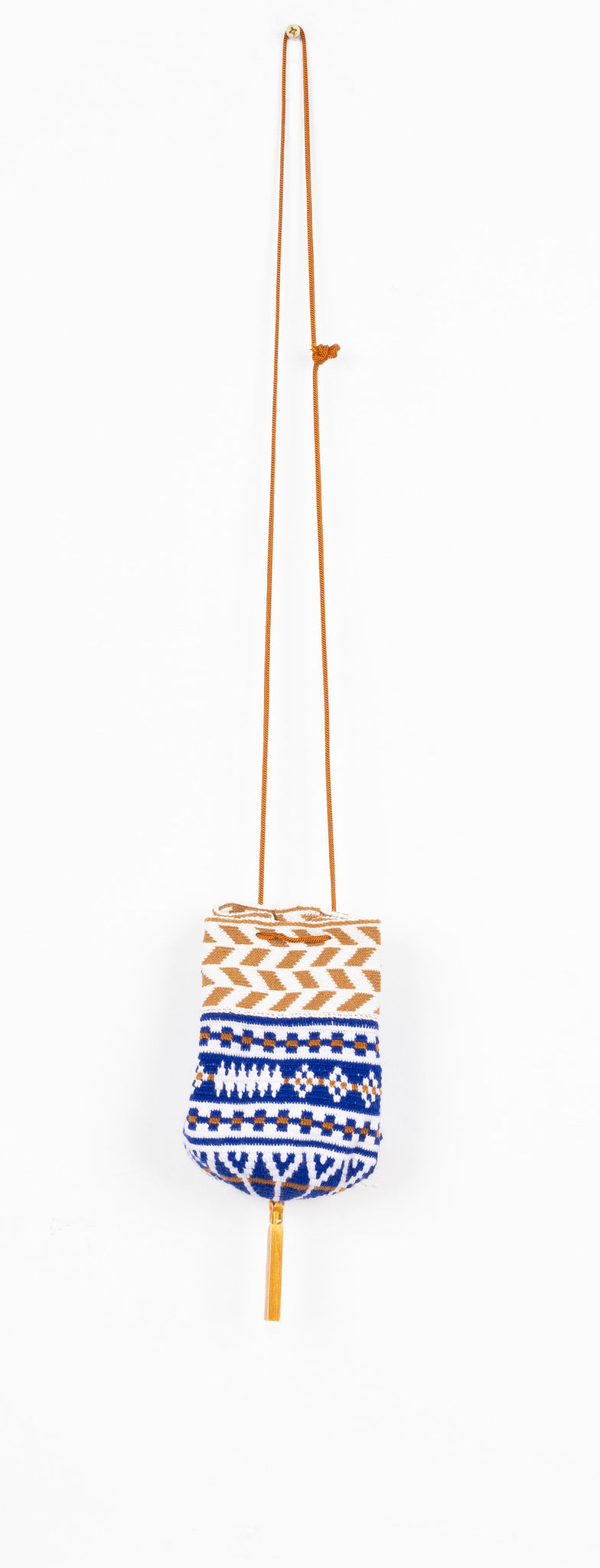 ETNIC POUCH AZUL Y TOSTADO