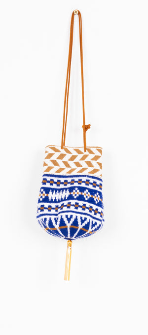 ETNIC POUCH AZUL Y TOSTADO