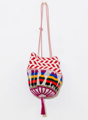ETNIC POUCH GEOMETRIA ROJO Y BUGANVILLA