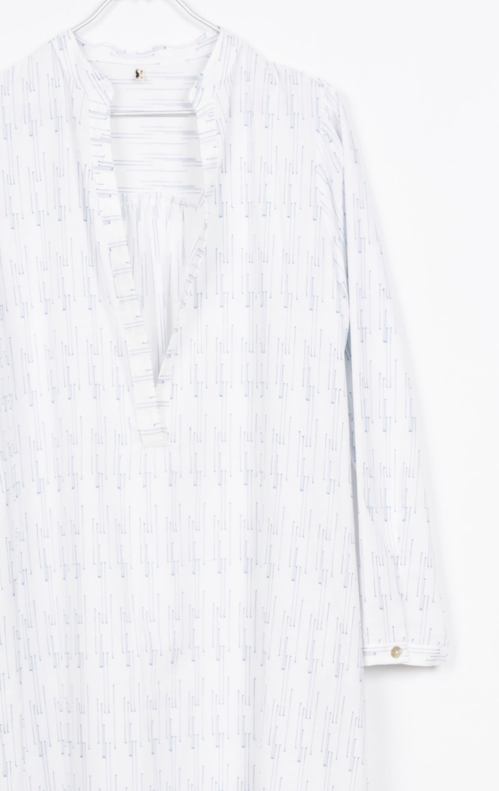 VESTIDO CAMISERO ESTAMPADO RAYAS AZULES