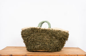 Cesta peluda verde L