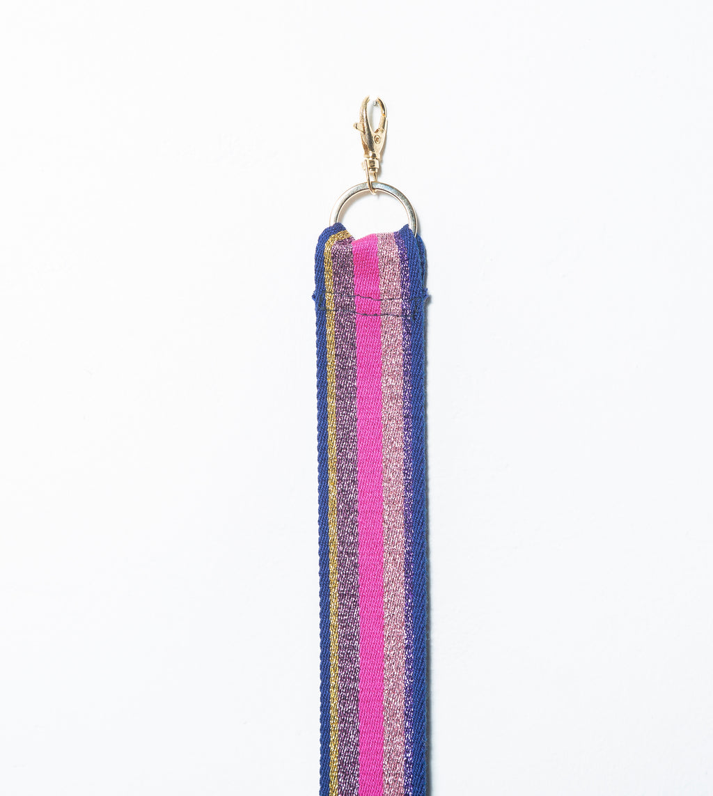 ASA DE LONA Y GLITTER AZULES Y ROSAS