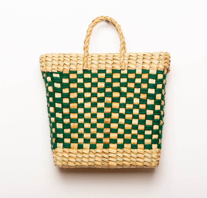 BASKET VINTAGE GREEN  L