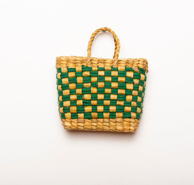 BASKET VINTAGE GREEN S