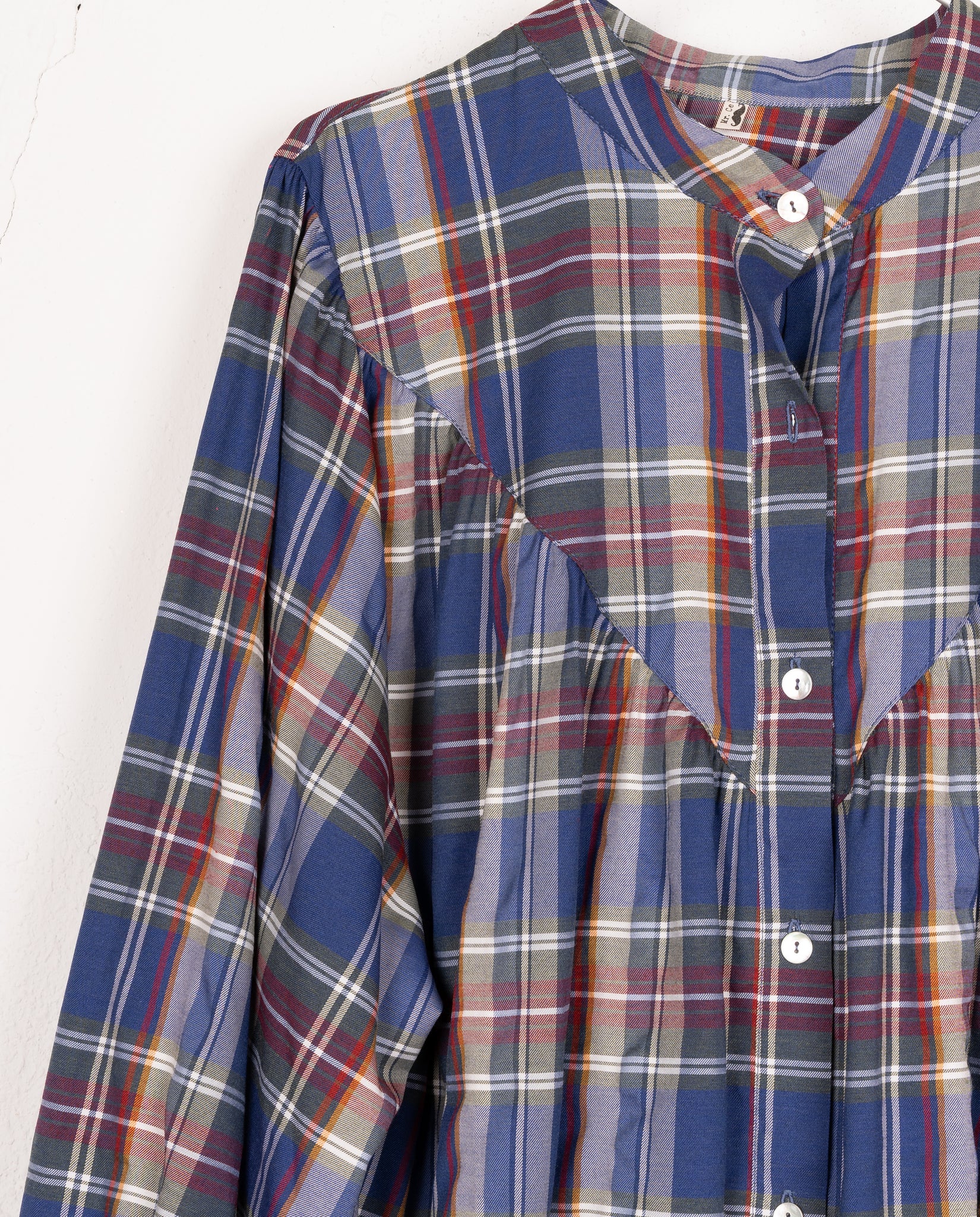NUEVA CAMISA DE PINTOR CUADROS AZULES