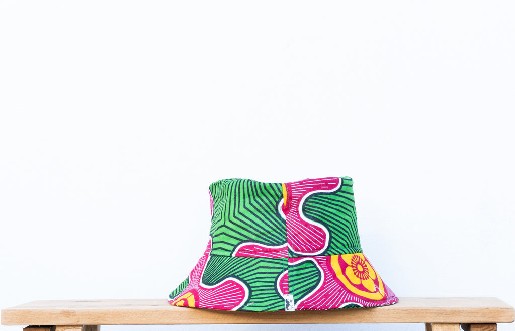 AFRICA HAT FUXIA Y VERDE