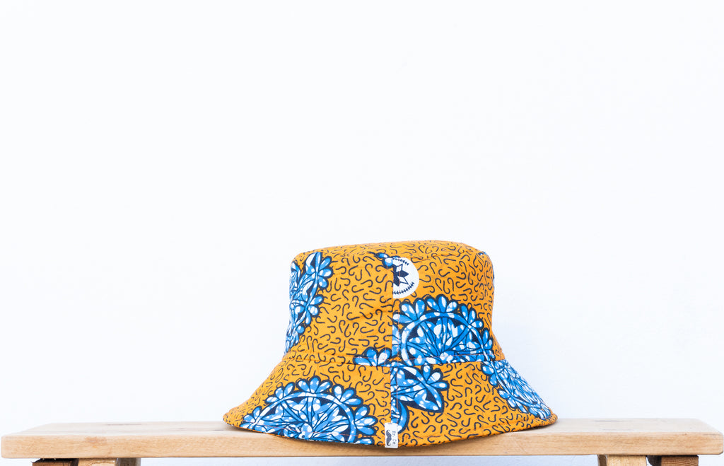 AFRICA HAT AMARILLO Y AZUL