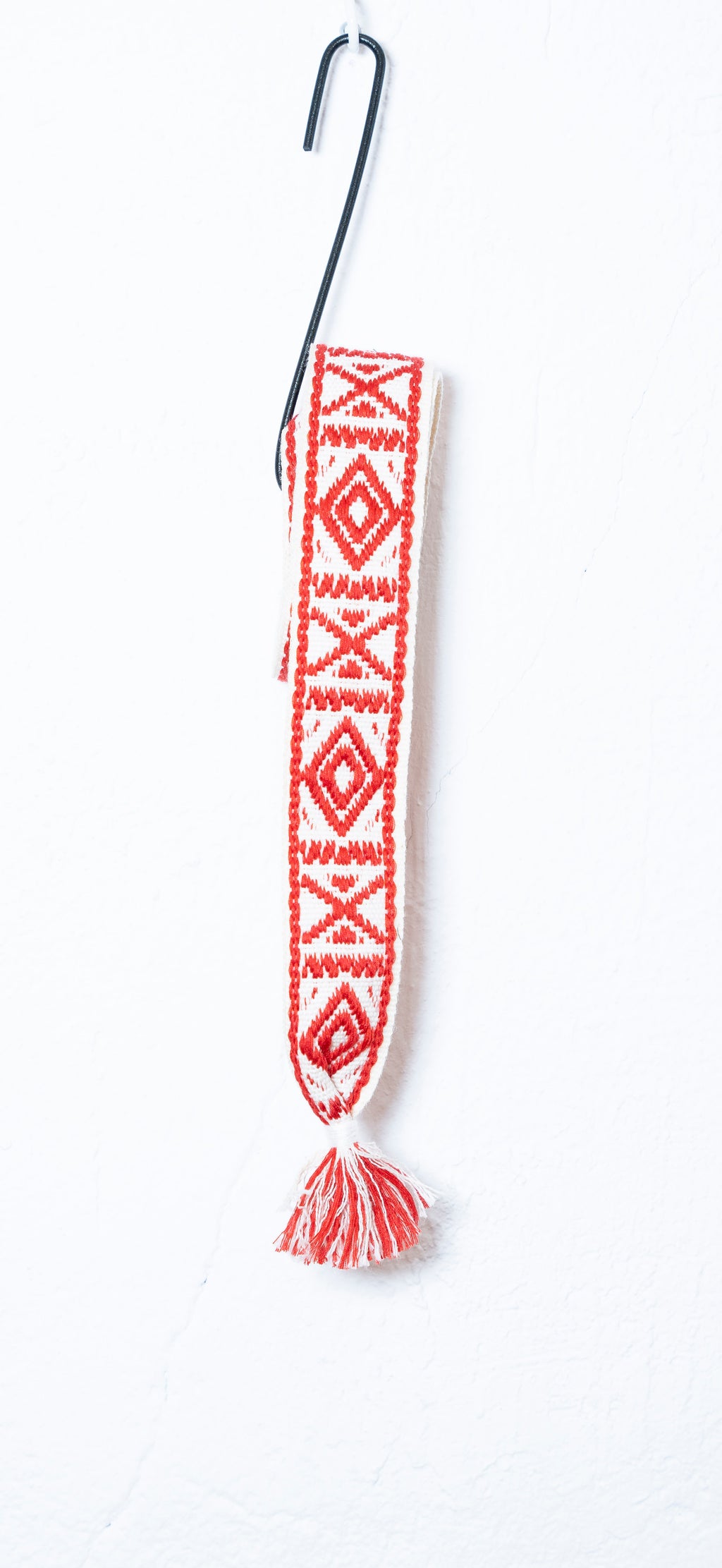 CINTURÓN BORDADO  ROJO Y BLANCO