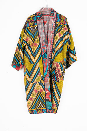 KIMONO DE SARIS FLORES Y GEOMÉTRICAS