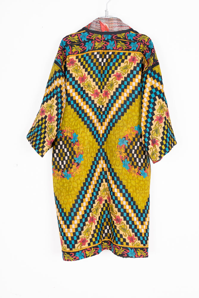 KIMONO DE SARIS FLORES Y GEOMÉTRICAS