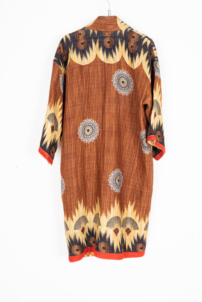 KIMONO DE SARIS OCRES Y NARANJAS