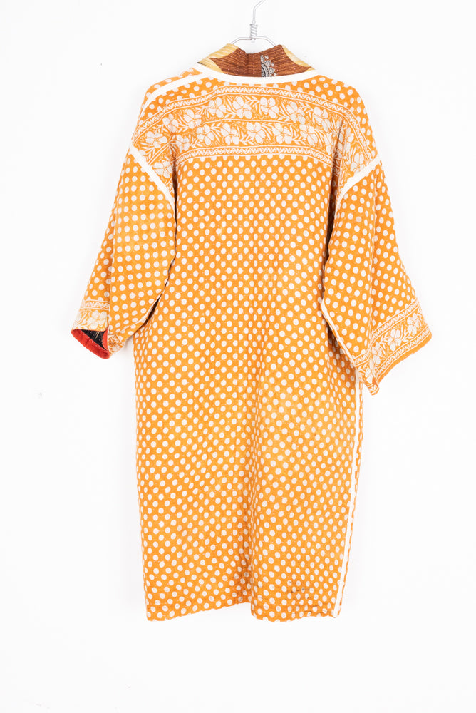 KIMONO DE SARIS OCRES Y NARANJAS