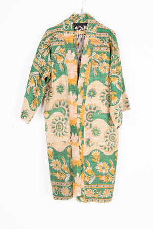 KIMONO DE SARIS VERDES Y AMARILLOS