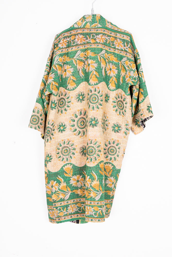 KIMONO DE SARIS VERDES Y AMARILLOS