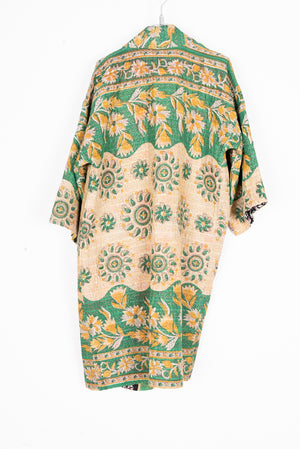 KIMONO DE SARIS VERDES Y AMARILLOS