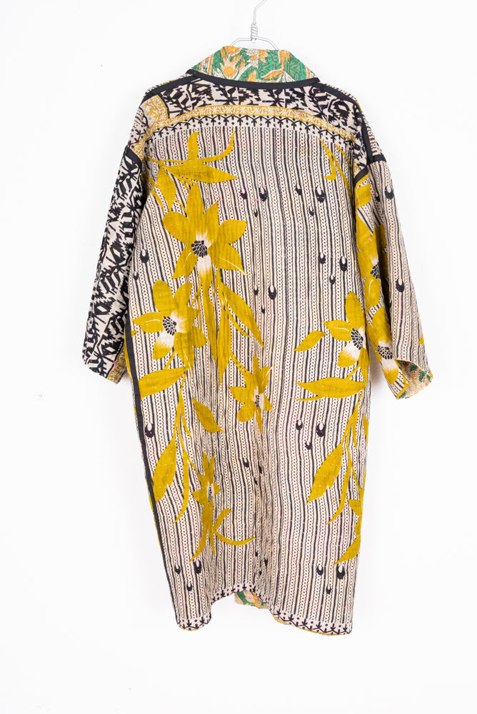 KIMONO DE SARIS VERDES Y AMARILLOS