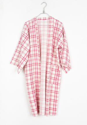 KIMONO SOFT CUADROS ROSAS
