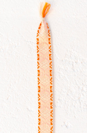 CINTURÓN BORDADO ROSA Y NARANJA